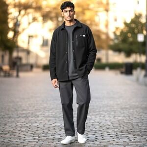 The North Face Gordon Lyons Fleece Lined Jacket Men's Size 3XL Snap Front Black